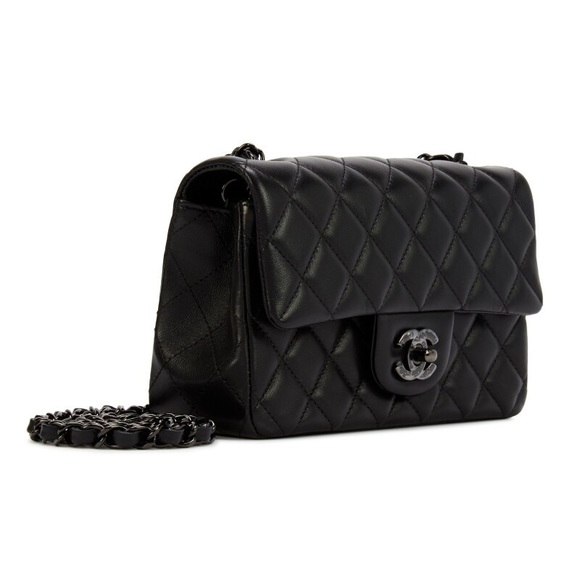 FULL SET - CHANEL Mini Classic Handbag (“So Black” - 21B) - Picture 5 of 16